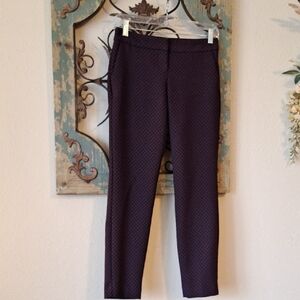 EXPRESS Elegant Navy & Red Checkered Women's Pants. NWOT Size 00